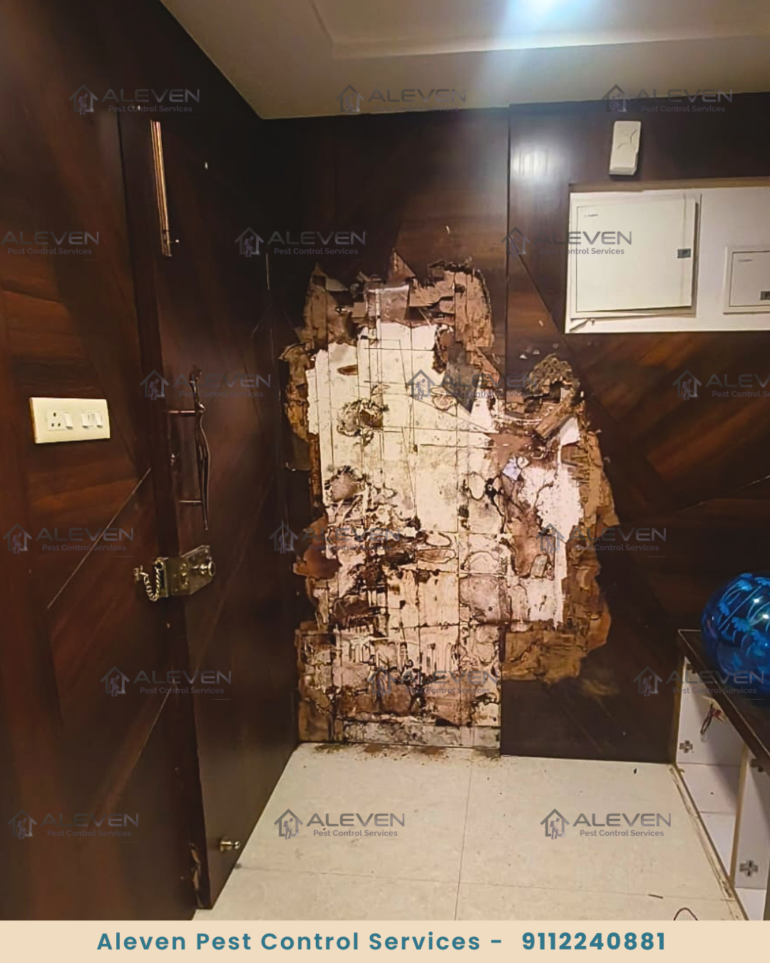 Office Wooden Wall Panelling Structural Collapse